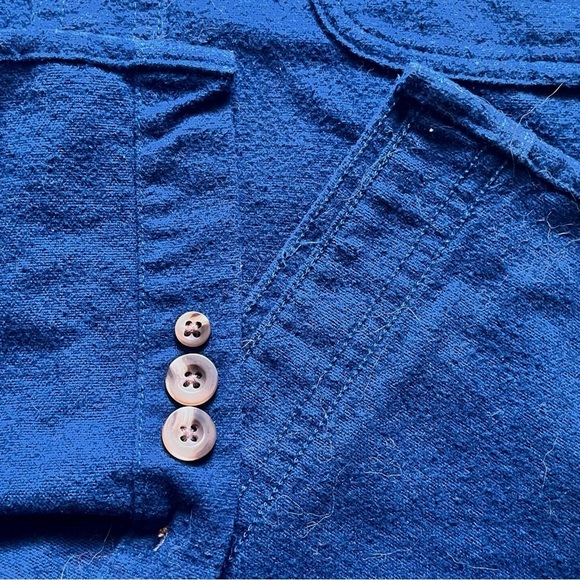 Cabelas Mens Deerskin Chamois Button Up Shirt Size L Blue Country Southwestern - Picture 7 of 7